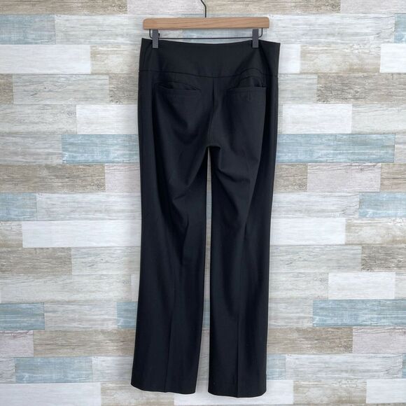 Karen Kane Career Trouser Pants Solid Black Mid Rise Stretch Unlined Womens 4 - Picture 4 of 7